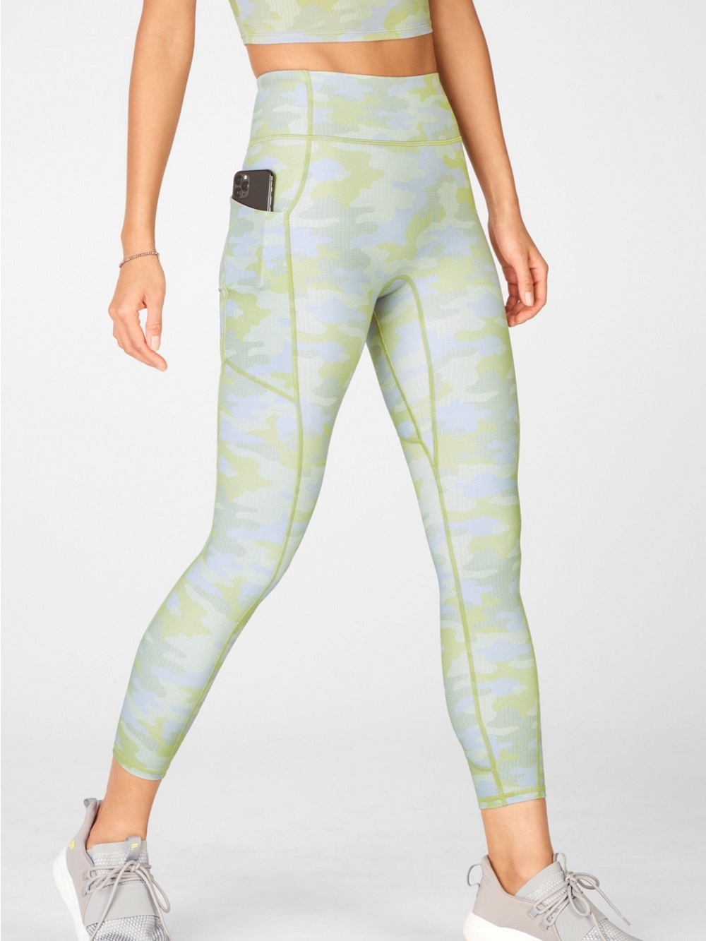 FABLETICS Motion365® High-Waisted 7/8 Legging Grey Pin Dot Camo